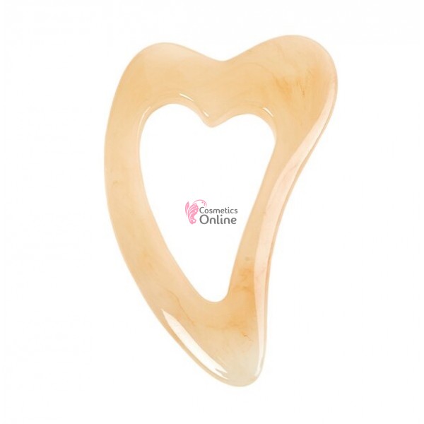 Accesoriu pentru masaj terapeutic Gua Sha Cod GH027DD Crem cu model